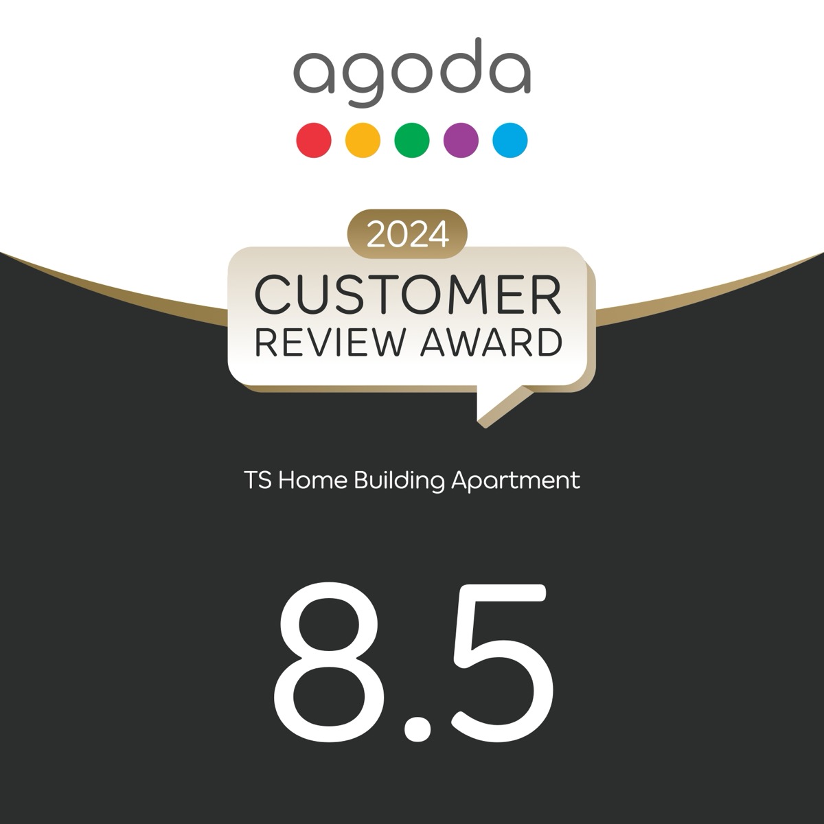 Agoda Customer Review Award 2024 คะแนน 8.5